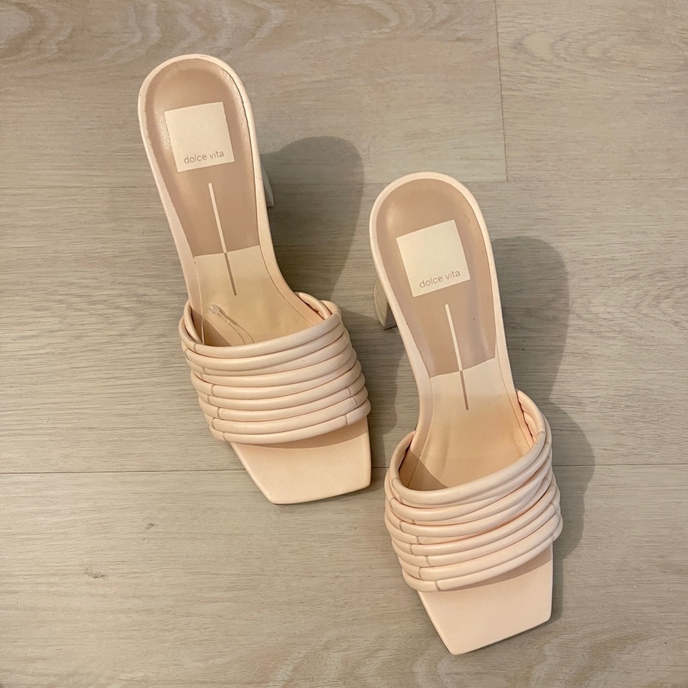Dolce Vita Cream PStrappy Slip-On Heels